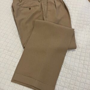 Alan Flusser Tan Dress Pants Classic Design